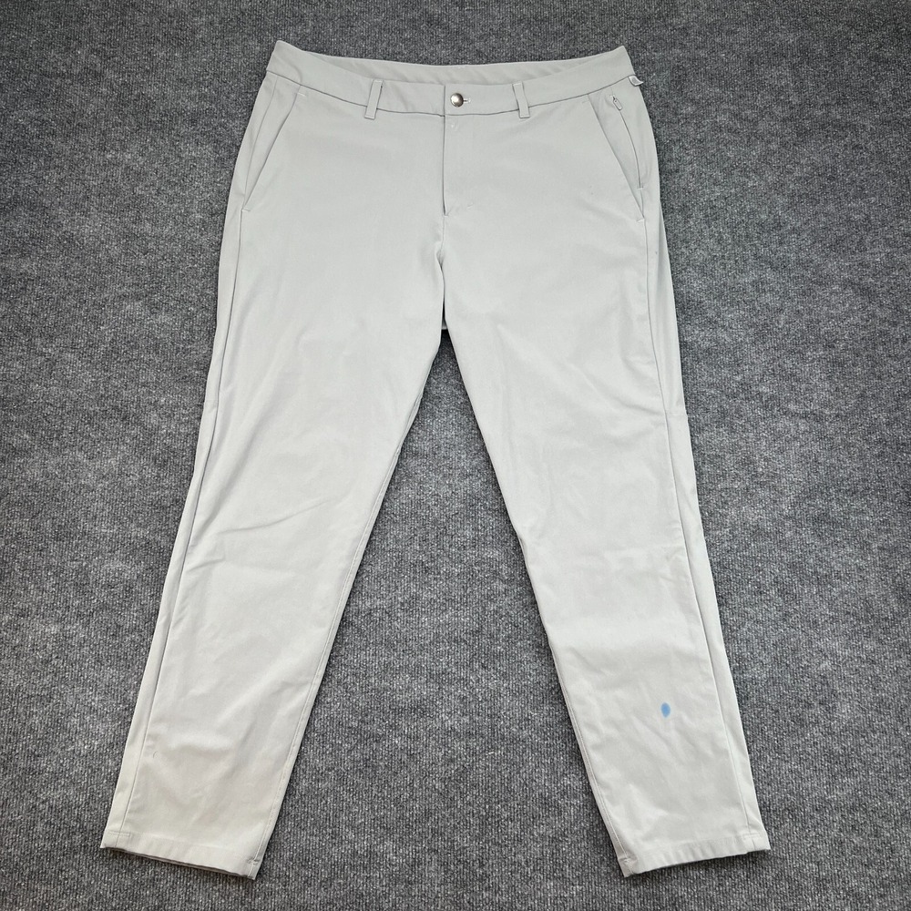 Lululemon Commission Pants Mens 36x30 Silver Drop Slim Fit Performance M5AF1S